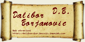 Dalibor Borjanović vizit kartica